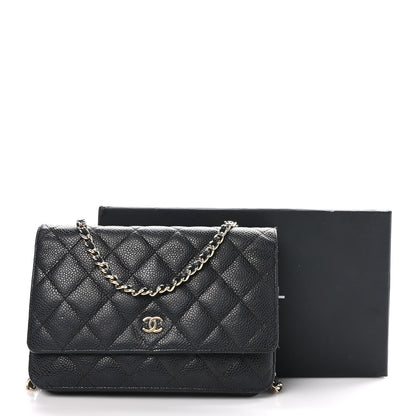 Chanel Caviar Quilted Wallet on Chain WOC Black 12 of 12