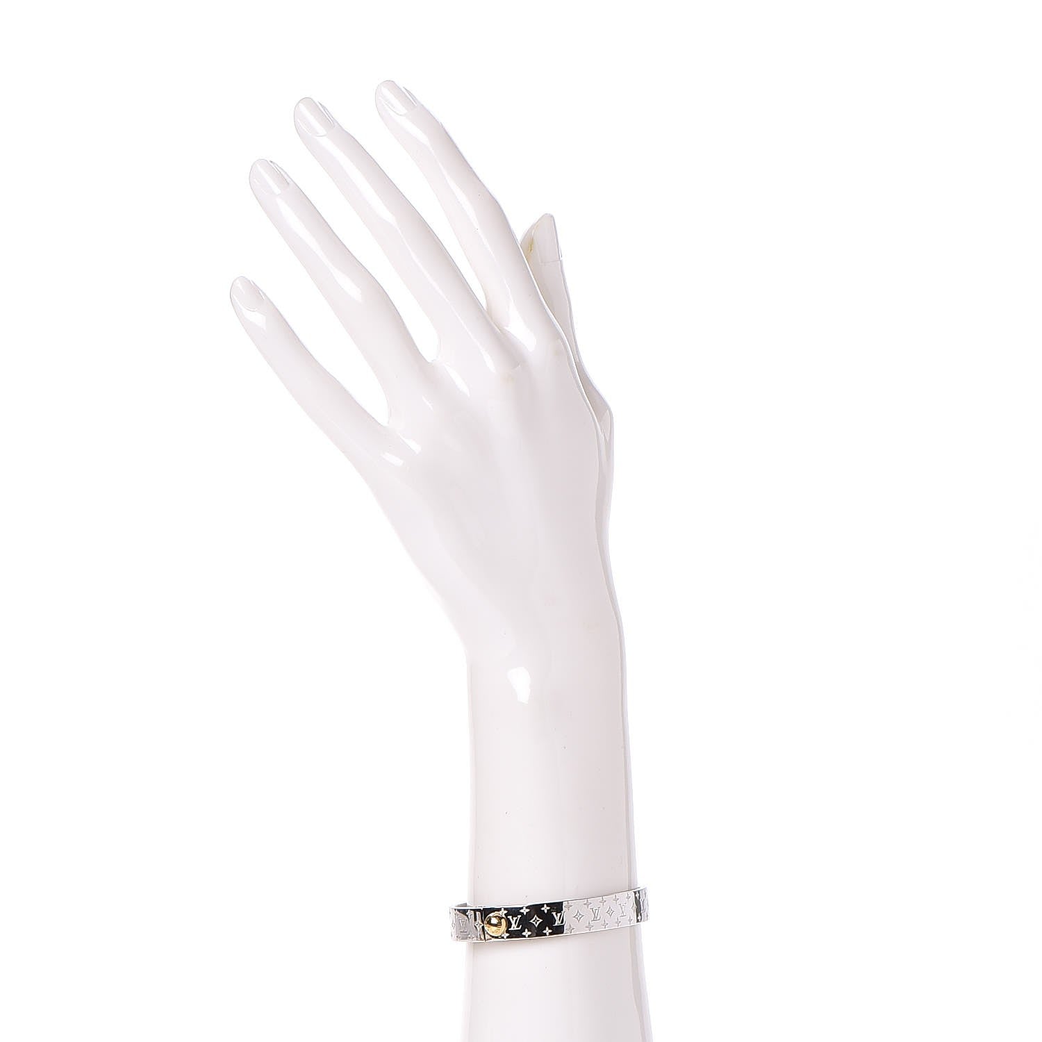 Louis Vuitton Palladium Monogram Nanogram Cuff S 2 of 7
