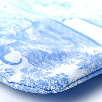 Christian Dior Reverse Technical Fabric Toile De Jouy Diortravel Zipped Pouch Fluorescent Blue 9 of 10