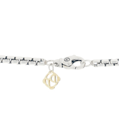 David Yurman Sterling Silver 14K Yellow Gold 3.6mm Box Chain Necklace 36" 4 of 5