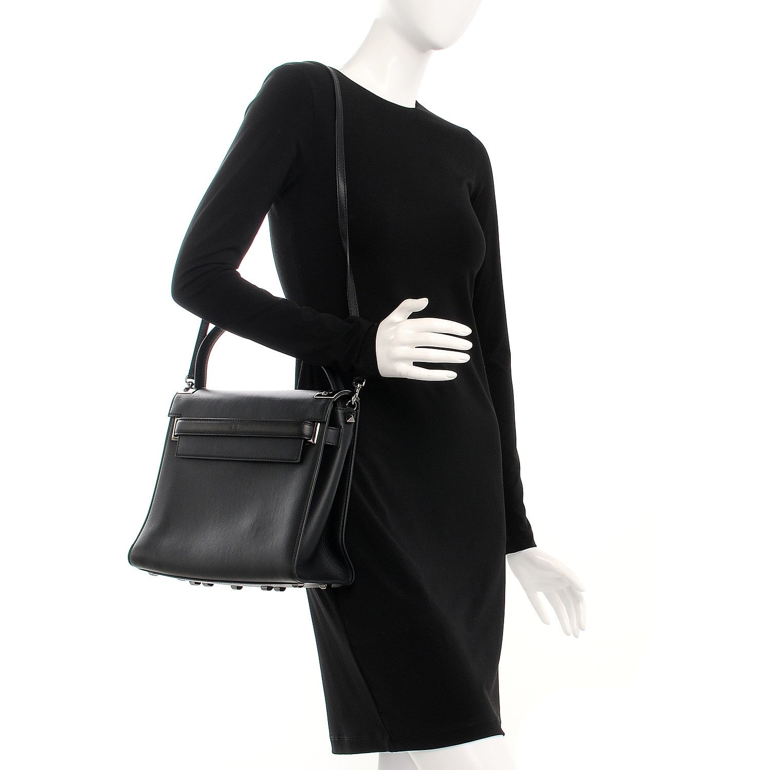 Valentino Garavani Calfskin Medium My Rockstud Frame Bag Black 2 of 12