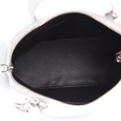 Balenciaga Calfskin Crocodile Embossed XXS Ville Top Handle Bag White Black 4 of 12