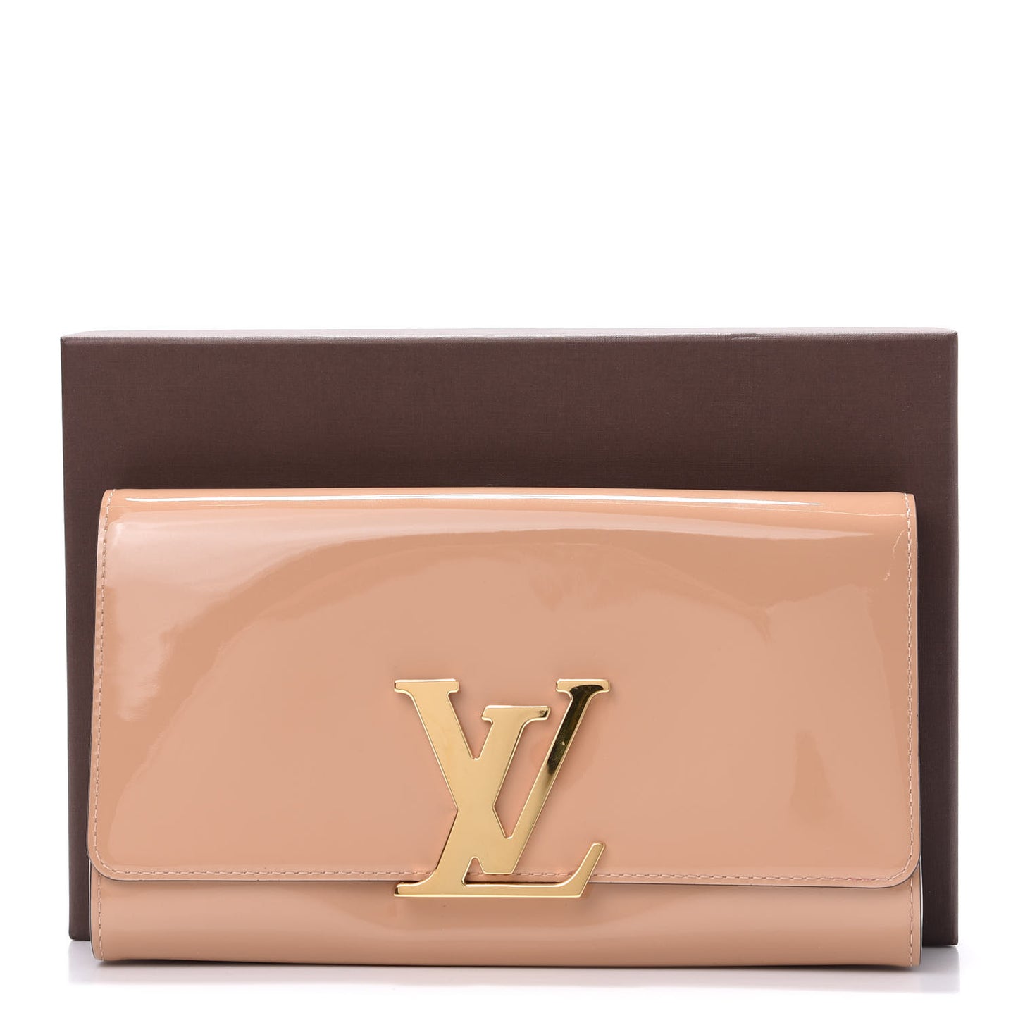Patent Louise Clutch Nude