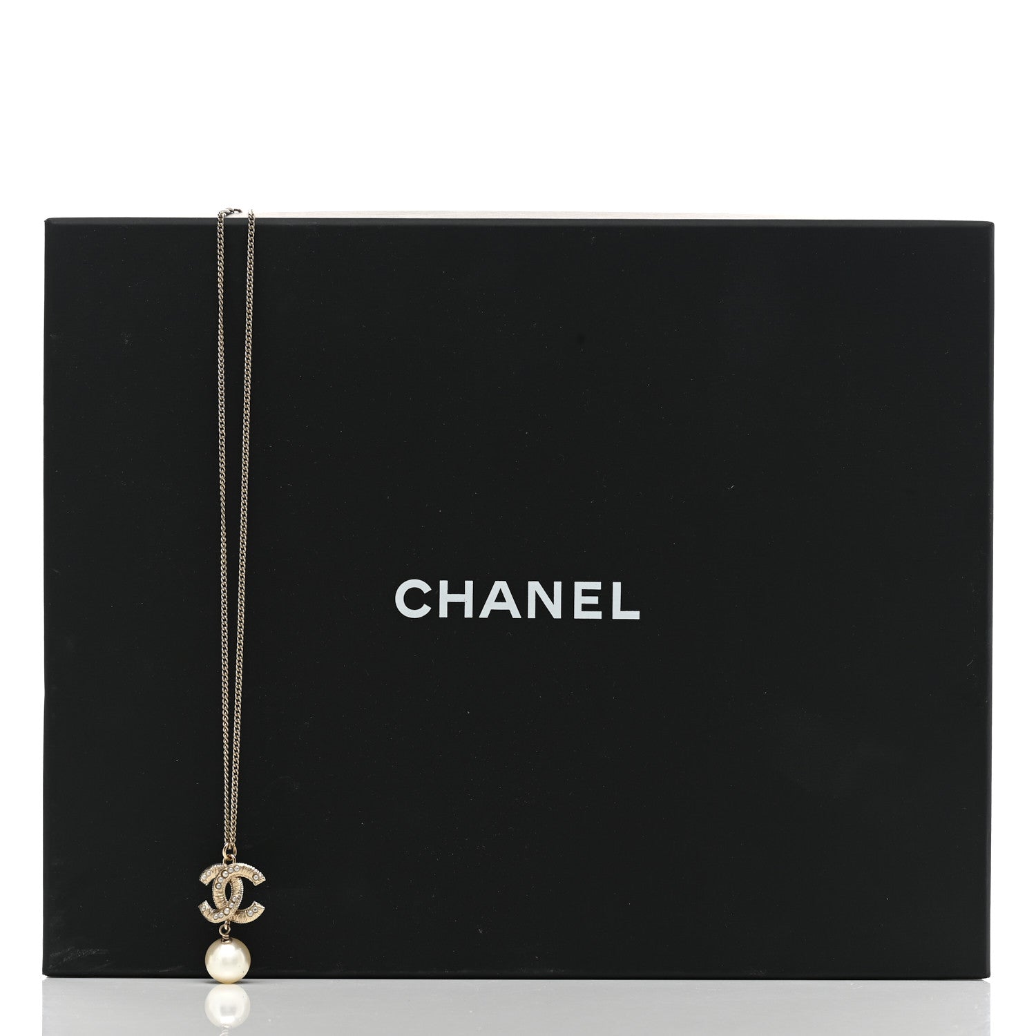 Chanel Pearl CC Pendant Necklace Gold 6 of 6