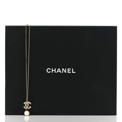 Chanel Pearl CC Pendant Necklace Gold 6 of 6