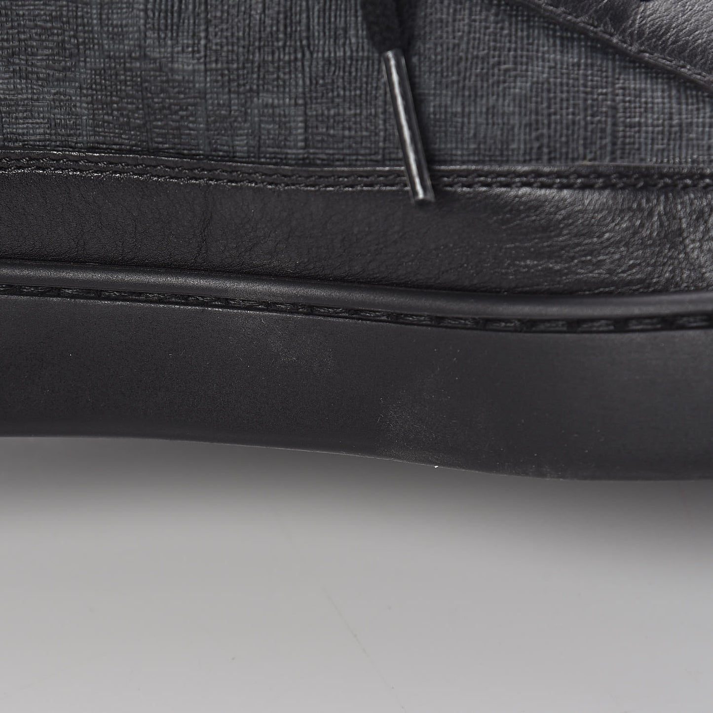 GG Supreme Monogram Calfskin Mens Hightop Sneakers 9.5 Black