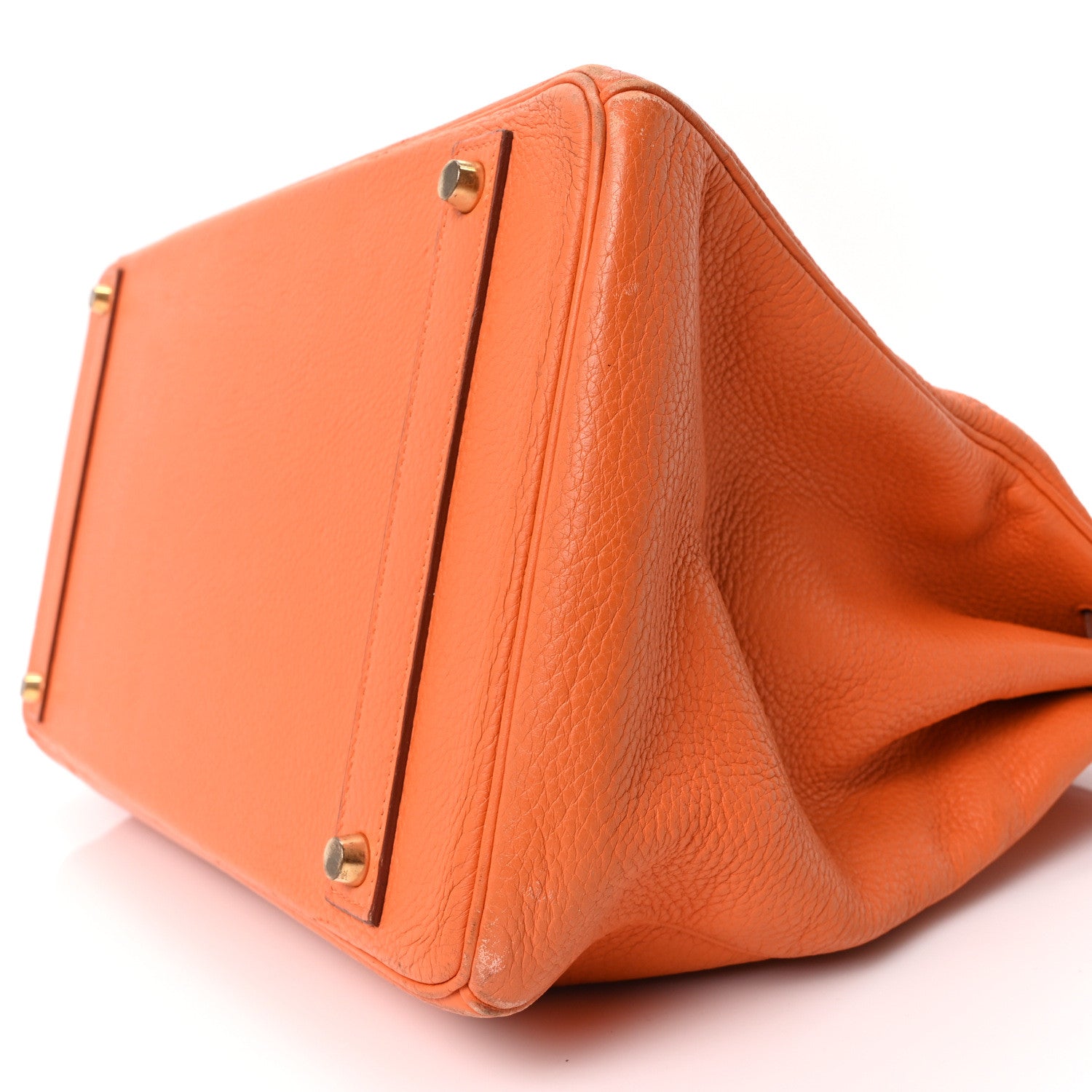 Hermes Taurillon Clemence Birkin 40 Orange 10 of 10