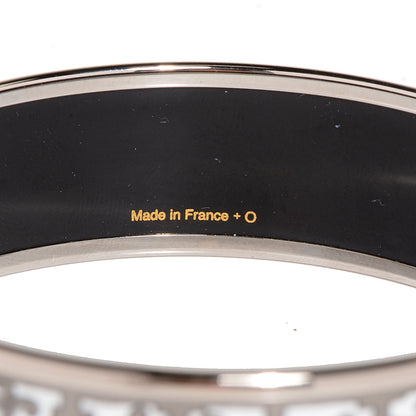 Hermes Enamel Printed Wide Balcons du Guadalquivir Bracelet 65 Silver 4 of 5