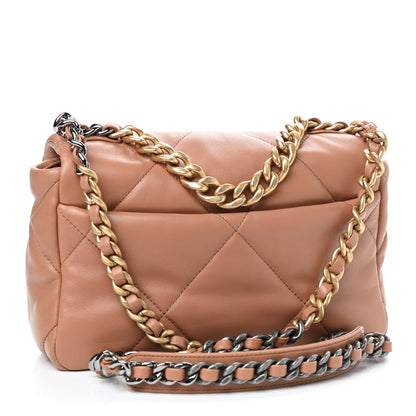 Chanel Lambskin Quilted Medium Chanel 19 Flap Brown 3 of 9