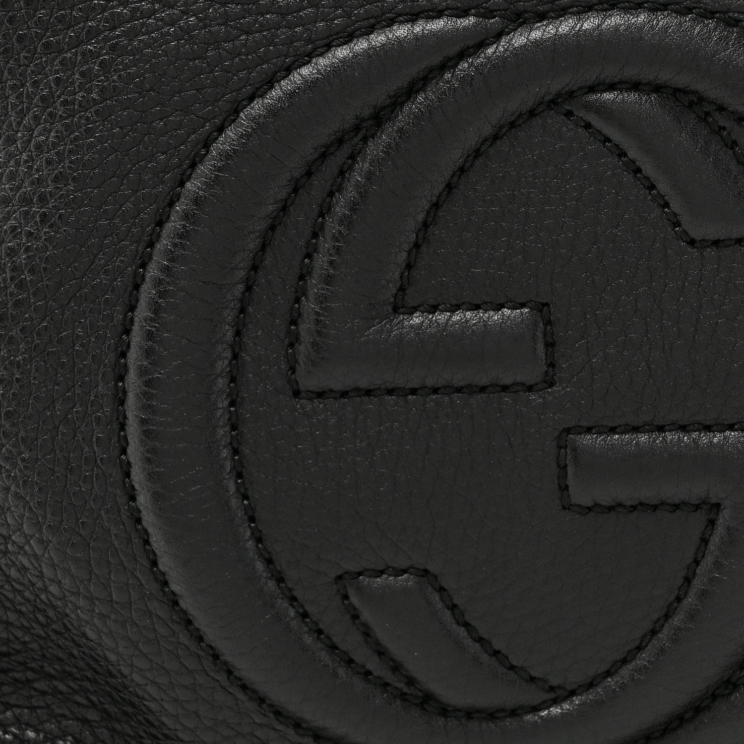 Gucci Pebbled Calfskin Medium Soho Chain Hobo Black 8 of 11