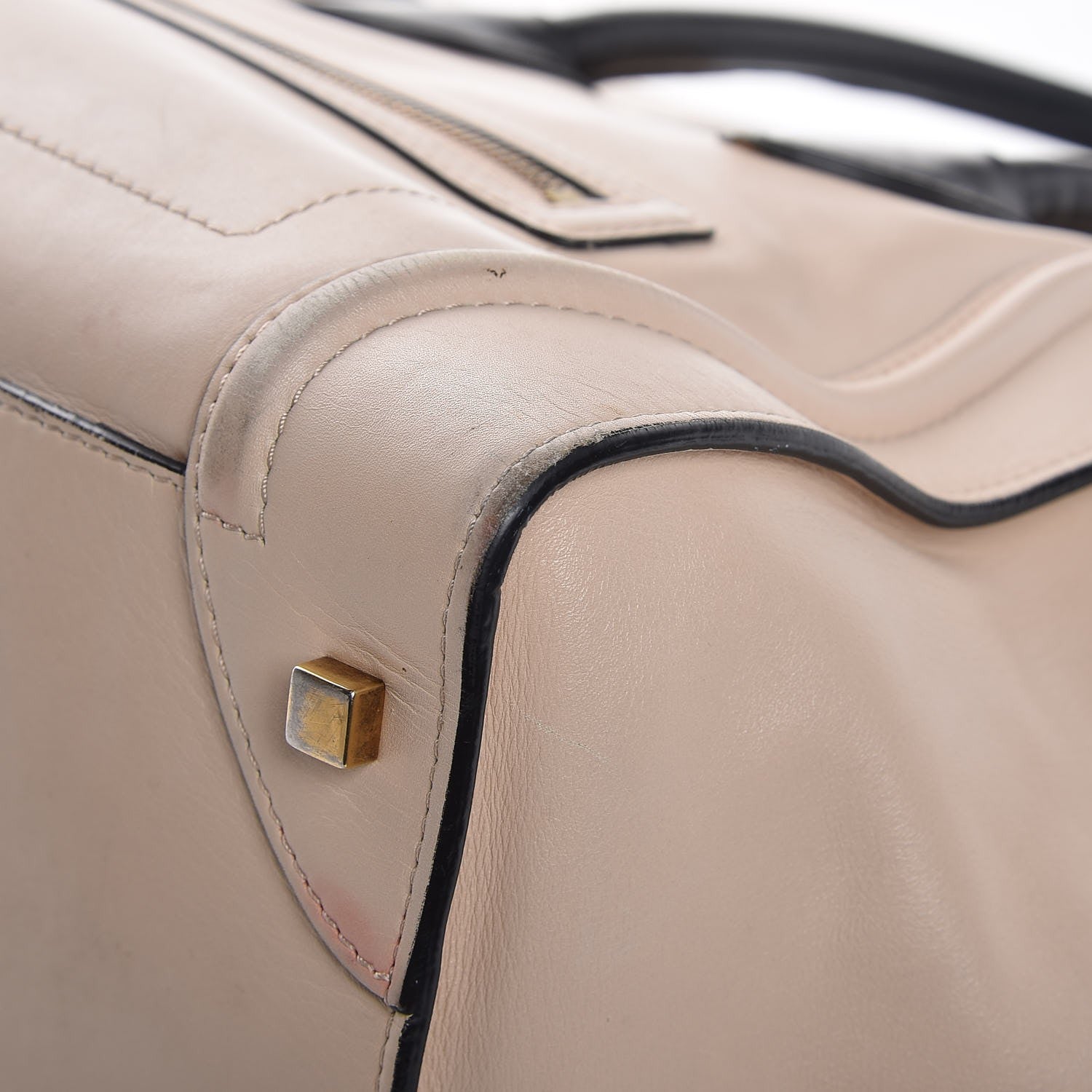 Celine Satin Calfskin Mini Luggage Powder Black 12 of 17