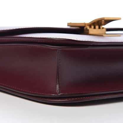 Celine Box Calfskin Medium Classic Box Flap Bag Burgundy 10 of 12