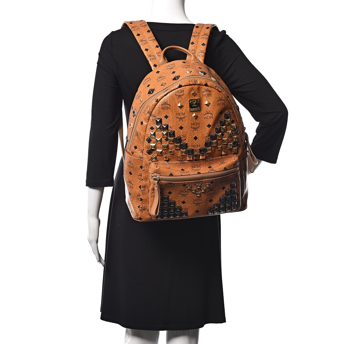 Visetos Studded Medium Stark M Backpack Cognac