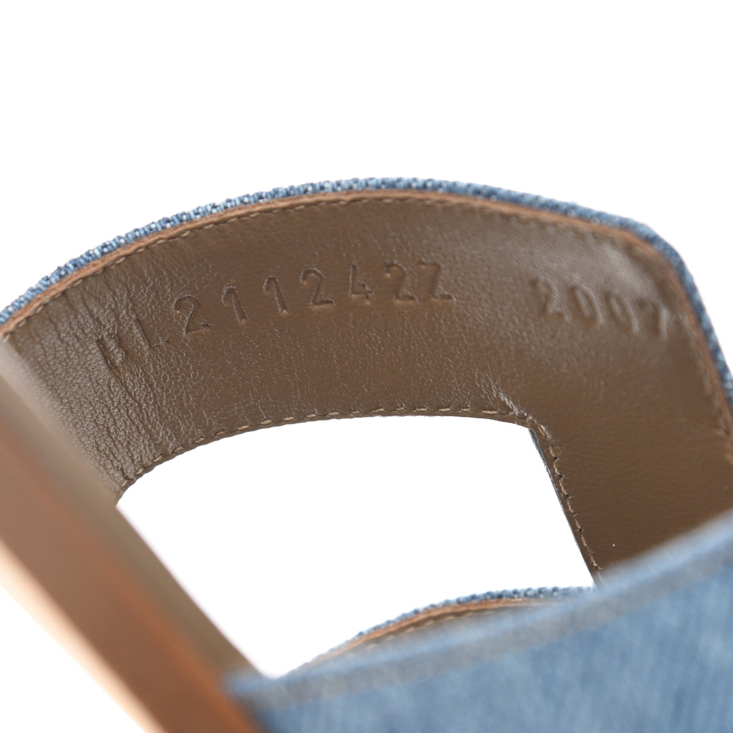 Hermes Denim Canvas Oran Sandals 41 Bleu Clair 8 of 9