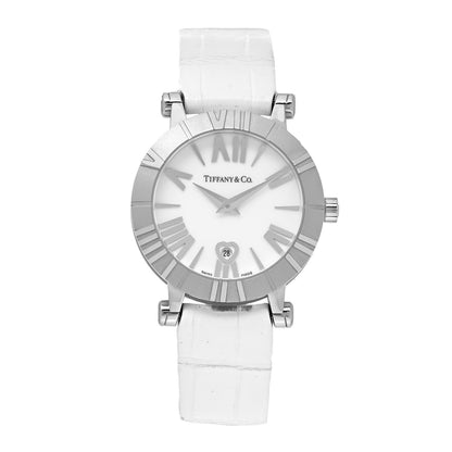 Tiffany Stainless Steel Alligator 30mm Atlas Quartz Watch 1 of 4