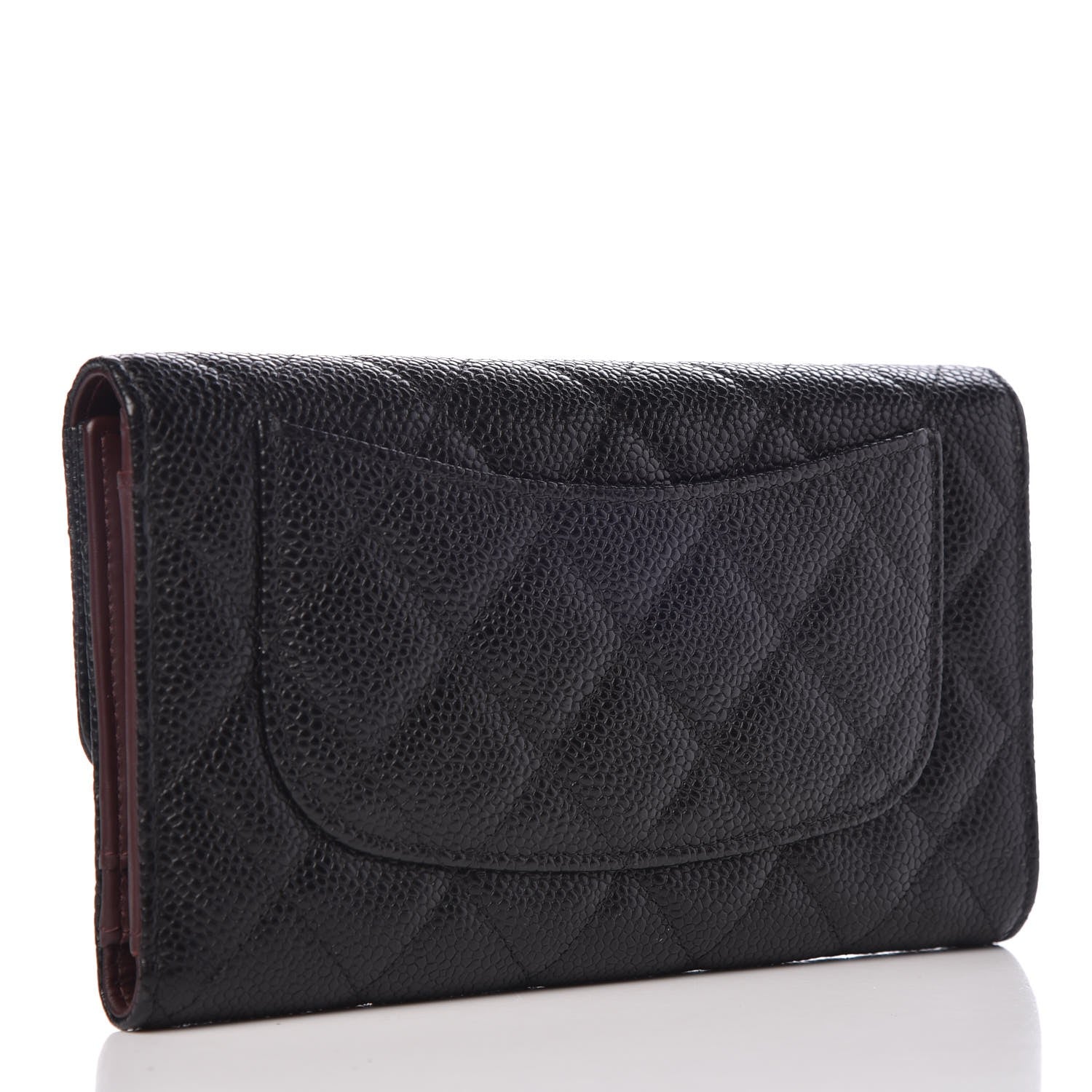 Chanel Caviar Quilted Long Flap Wallet Black 3 of 9
