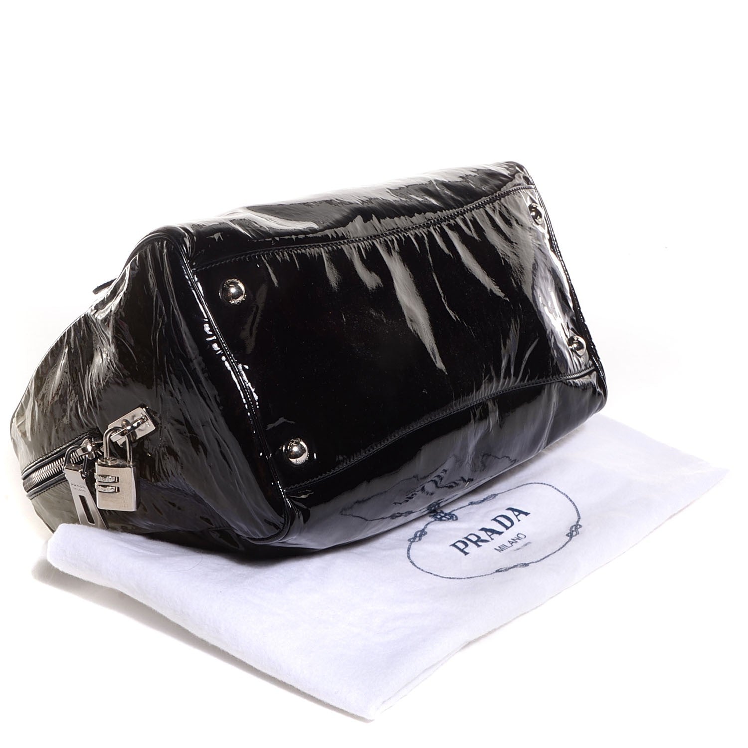 Prada Vernice Sfumata Bowler Brown 4 of 12