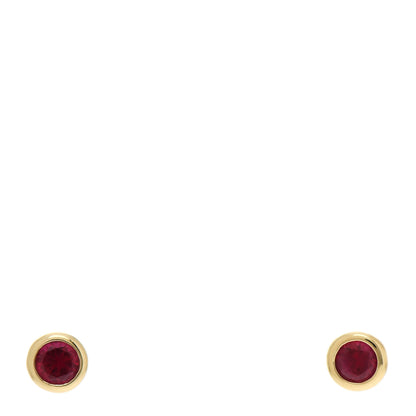 Tiffany 18K Yellow Gold Ruby .22ctw Elsa Peretti Color By The Yard Earrings 1 of 8
