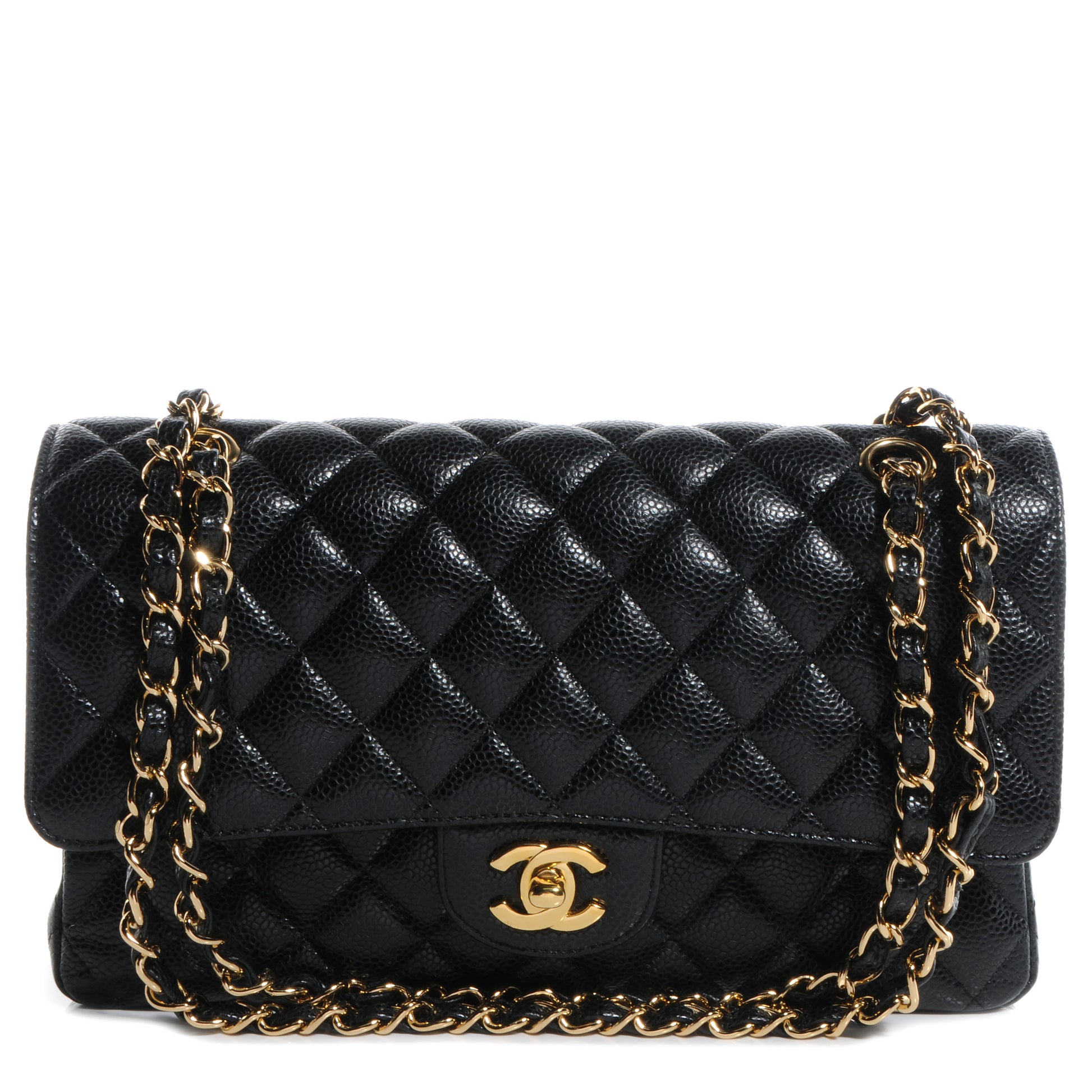 Chanel Caviar Quilted Medium Double Flap Black 1 of 8