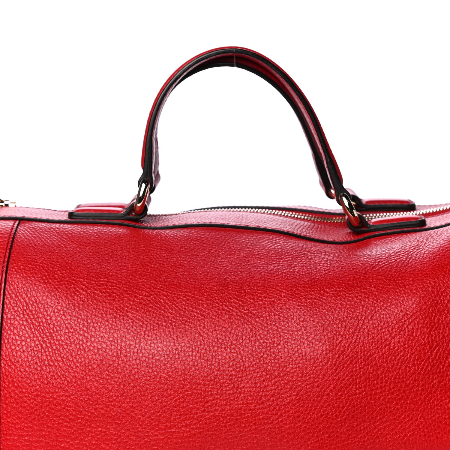 Gucci Pebbled Calfskin Medium Soho Boston Red 8 of 11