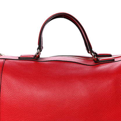 Gucci Pebbled Calfskin Medium Soho Boston Red 8 of 11