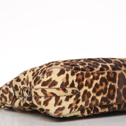 Prada Calf Hair Leopard Print Shoulder Bag Avorio 6 of 14