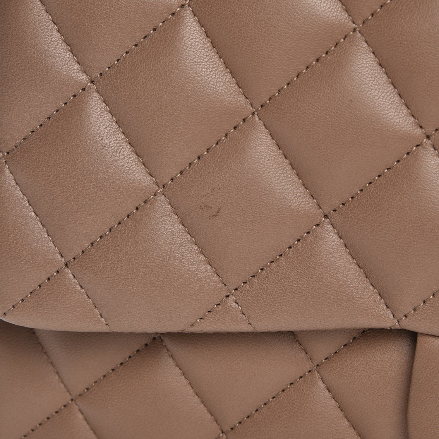 Chanel Lambskin Quilted Jumbo Single Flap Beige 8 of 9