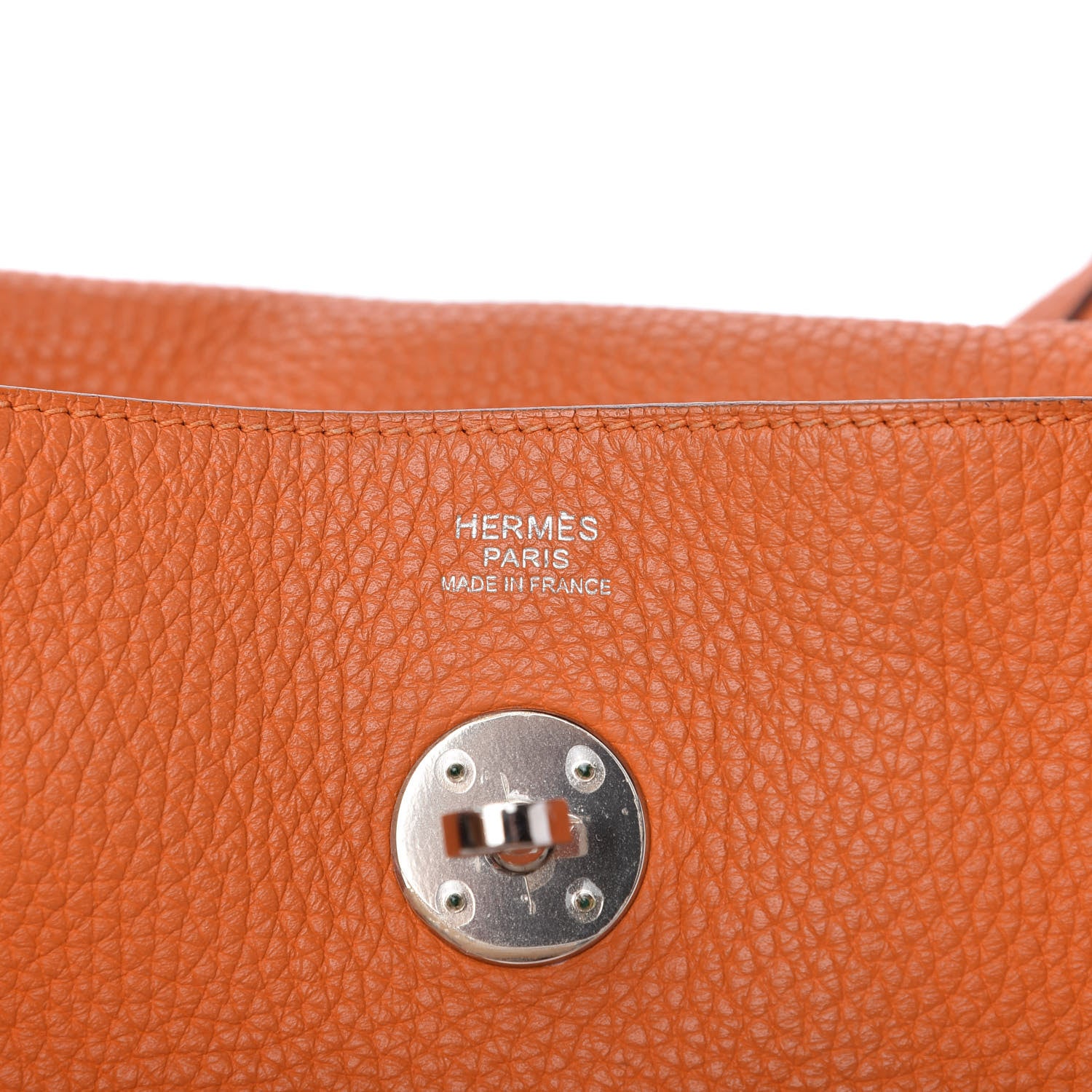 Hermes Taurillon Clemence Lindy 30 Orange 8 of 9
