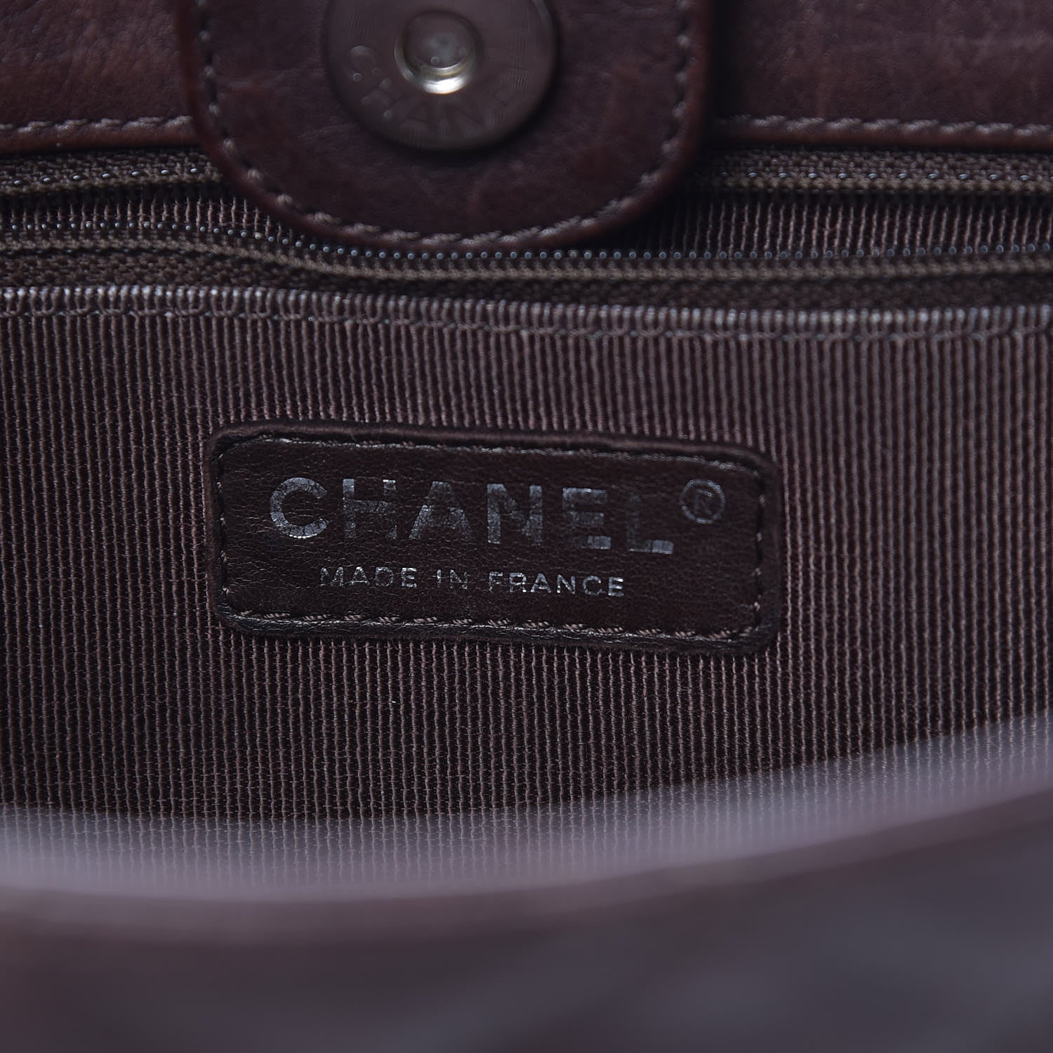 Chanel Calfskin Quilted Petit Shopping Tote PST Brown 6 of 18
