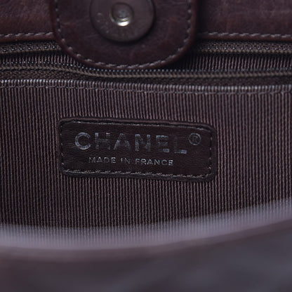 Chanel Calfskin Quilted Petit Shopping Tote PST Brown 6 of 18