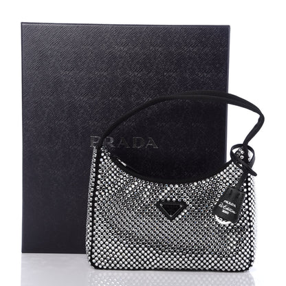 Prada Satin Crystal Mini Re-Edition 2000 Bag Cristal 10 of 10