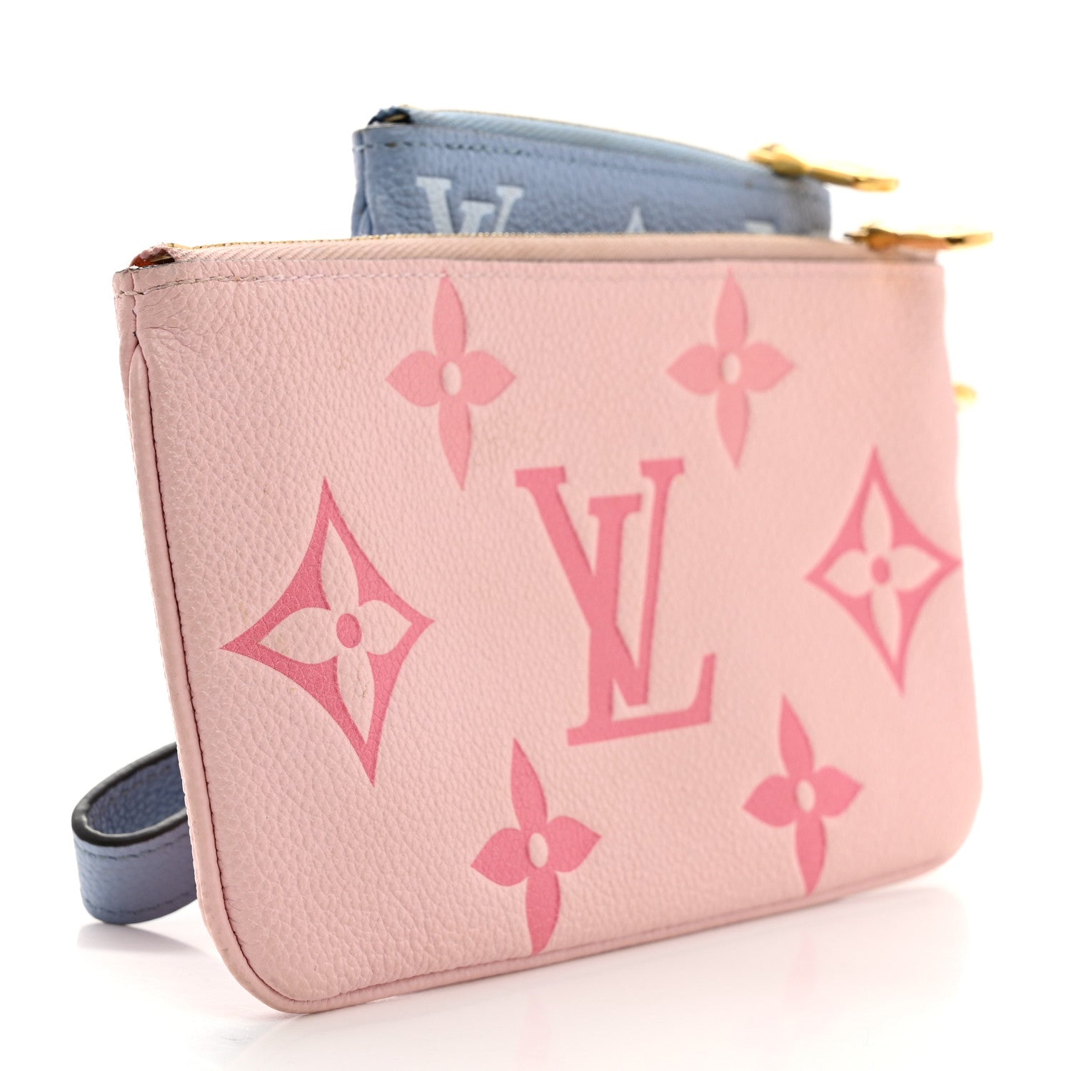 Louis Vuitton Empreinte Monogram Giant By The Pool Trio Pouch Rosebud Summer Blue Cream Saffron 3 of 8