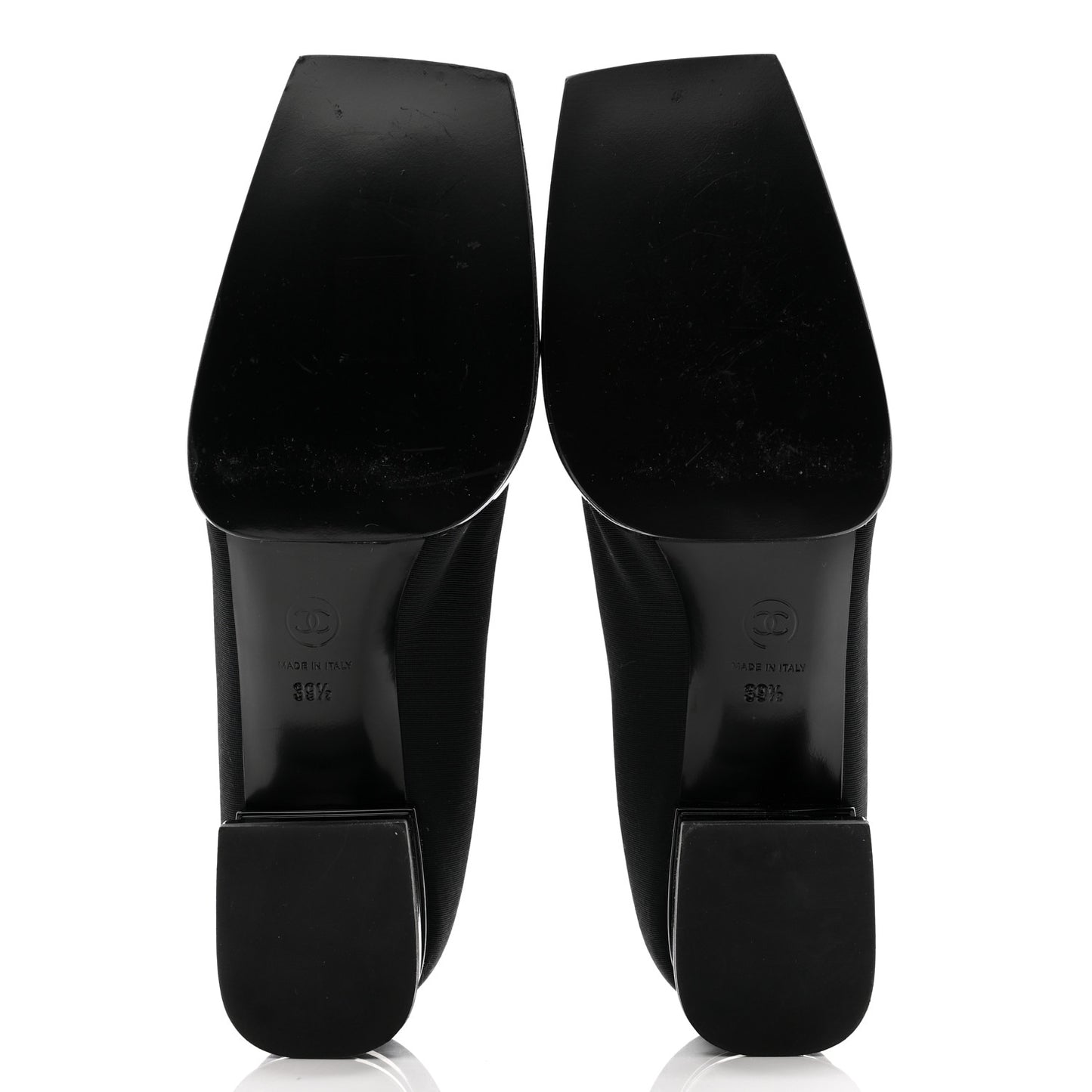 Grosgrain Patent Cap Toe CC Pumps 39.5 Black