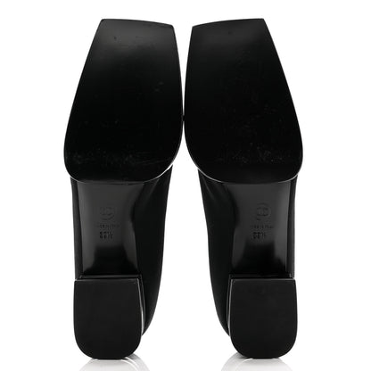 Chanel Grosgrain Patent Cap Toe CC Pumps 39.5 Black 5 of 9