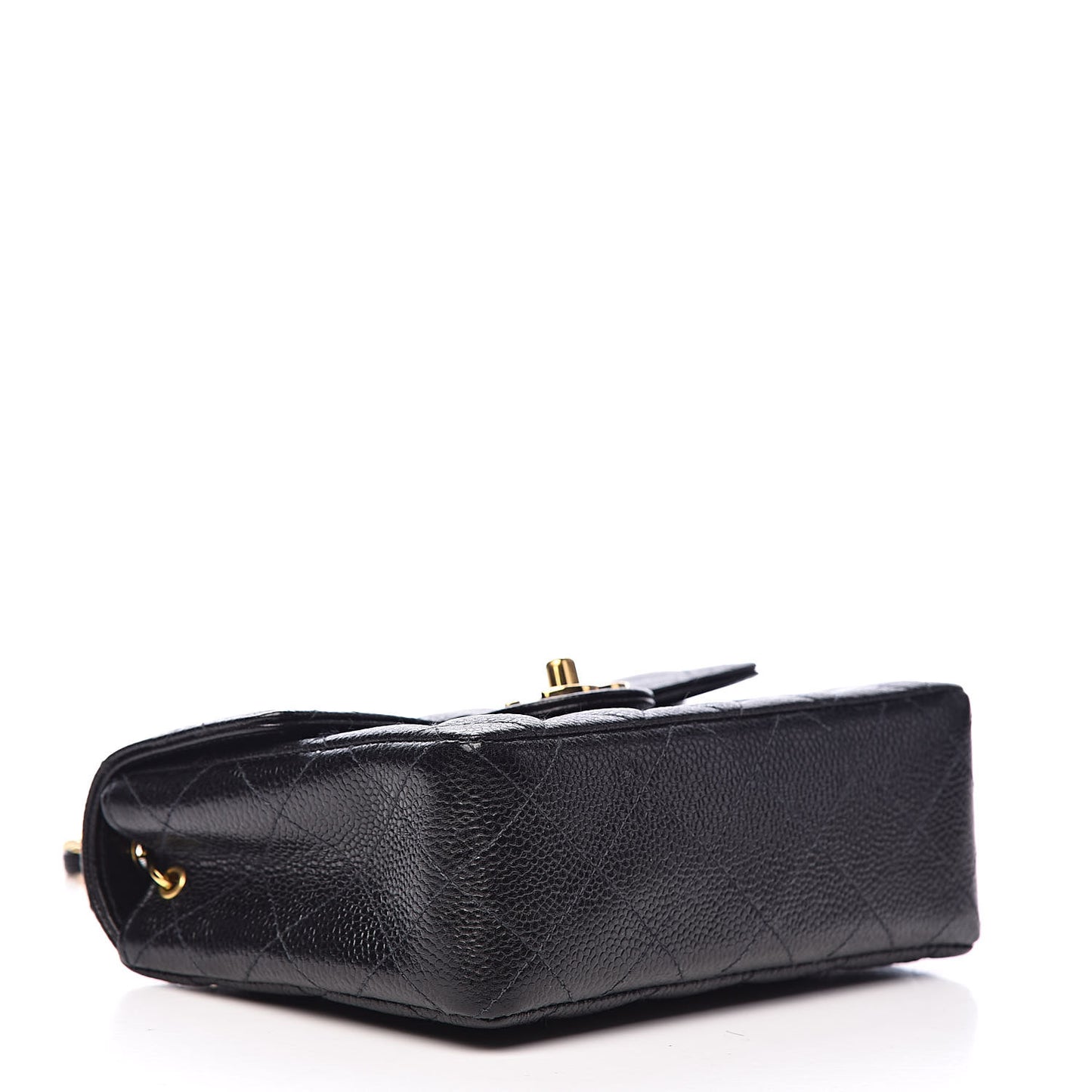 Caviar Quilted Mini Square Flap Black