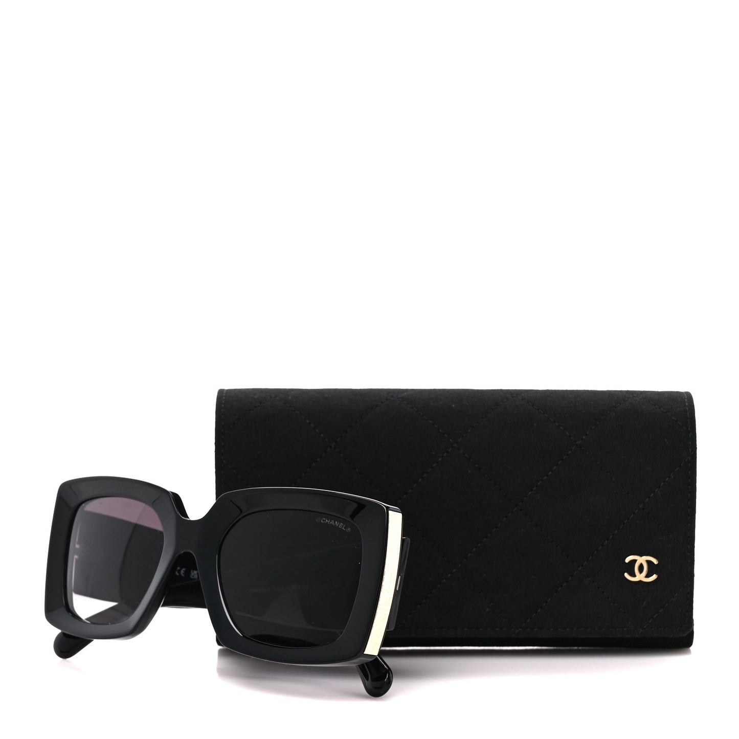 Acetate Rectangle Sunglasses 5435 Black