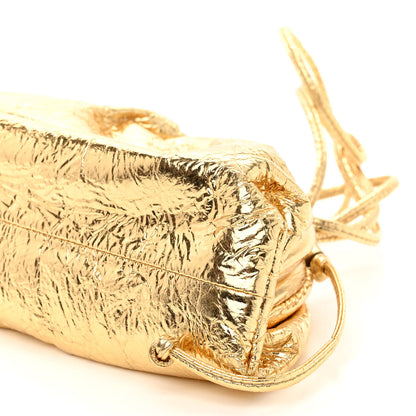 Bottega Veneta Metallic Crushed Calfskin The Mini Pouch Gold 9 of 9