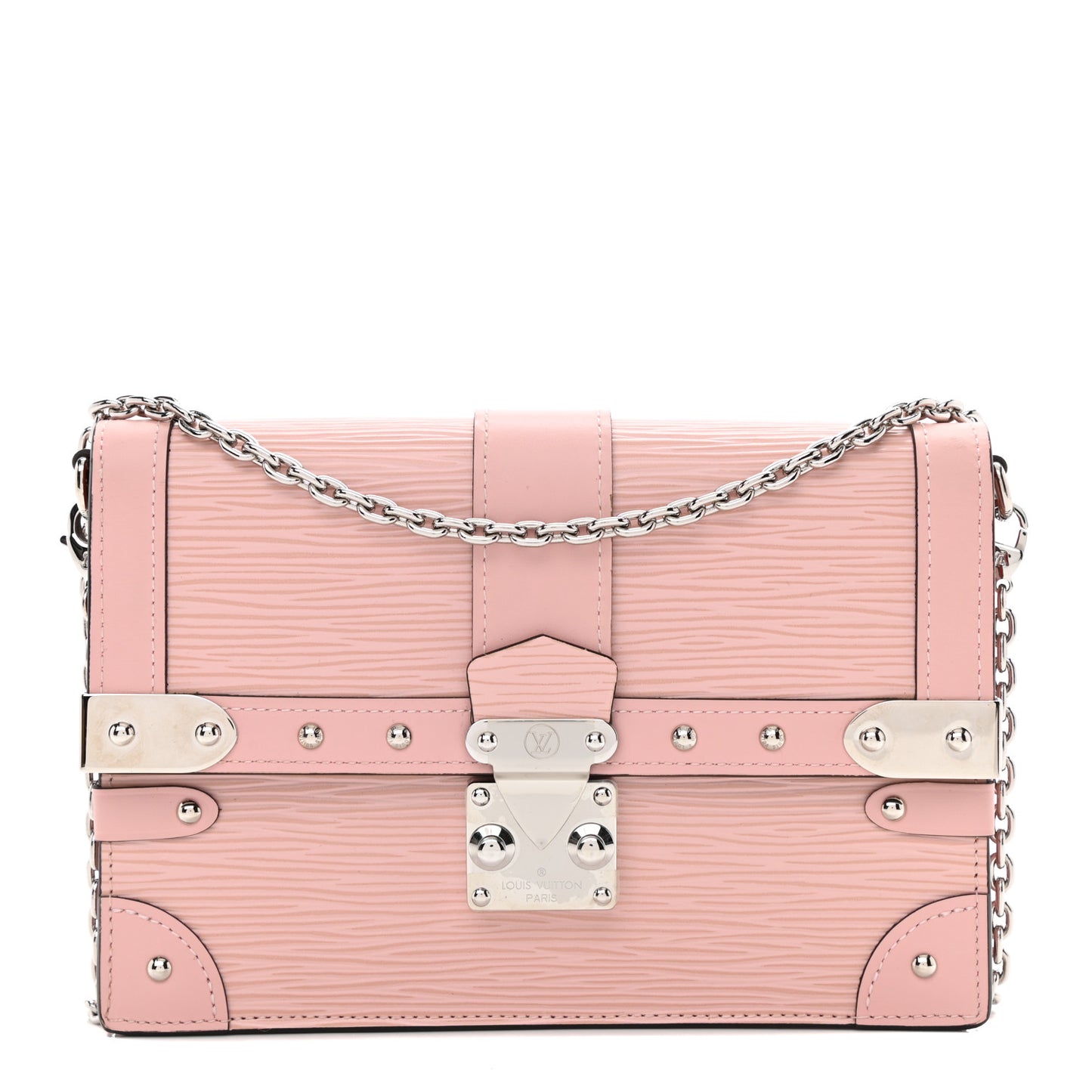 Epi Trunk Chain Wallet Rose Ballerine