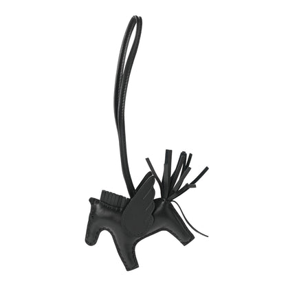 Hermes Milo Lambskin Grigri Rodeo Pegase Horse Bag Charm PM So Black 1 of 5
