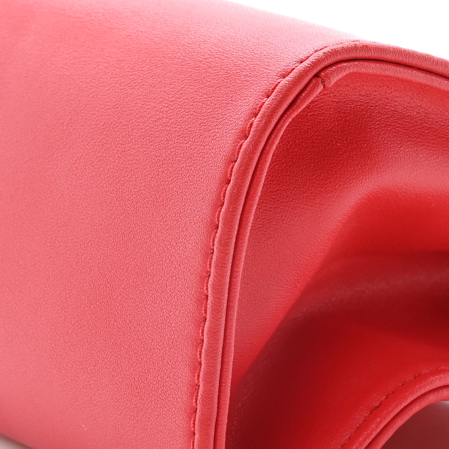 Vegan Leather Small Shopping Bag Red