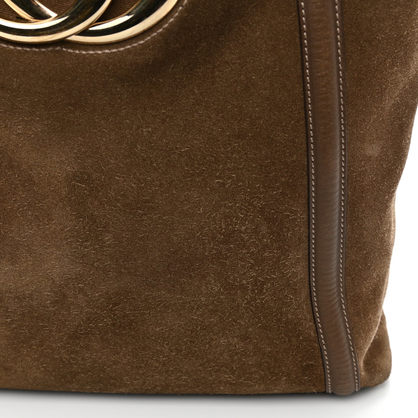 Suede Large Britt Shoulder Bag Brown