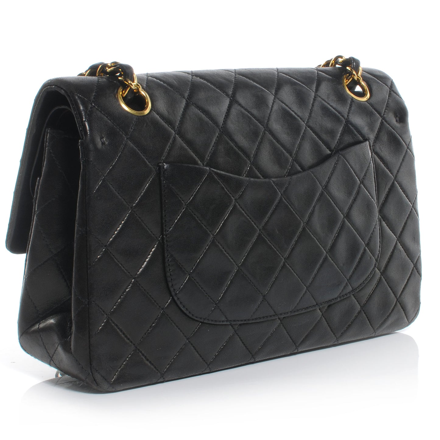 Lambskin Medium Double Flap Brown