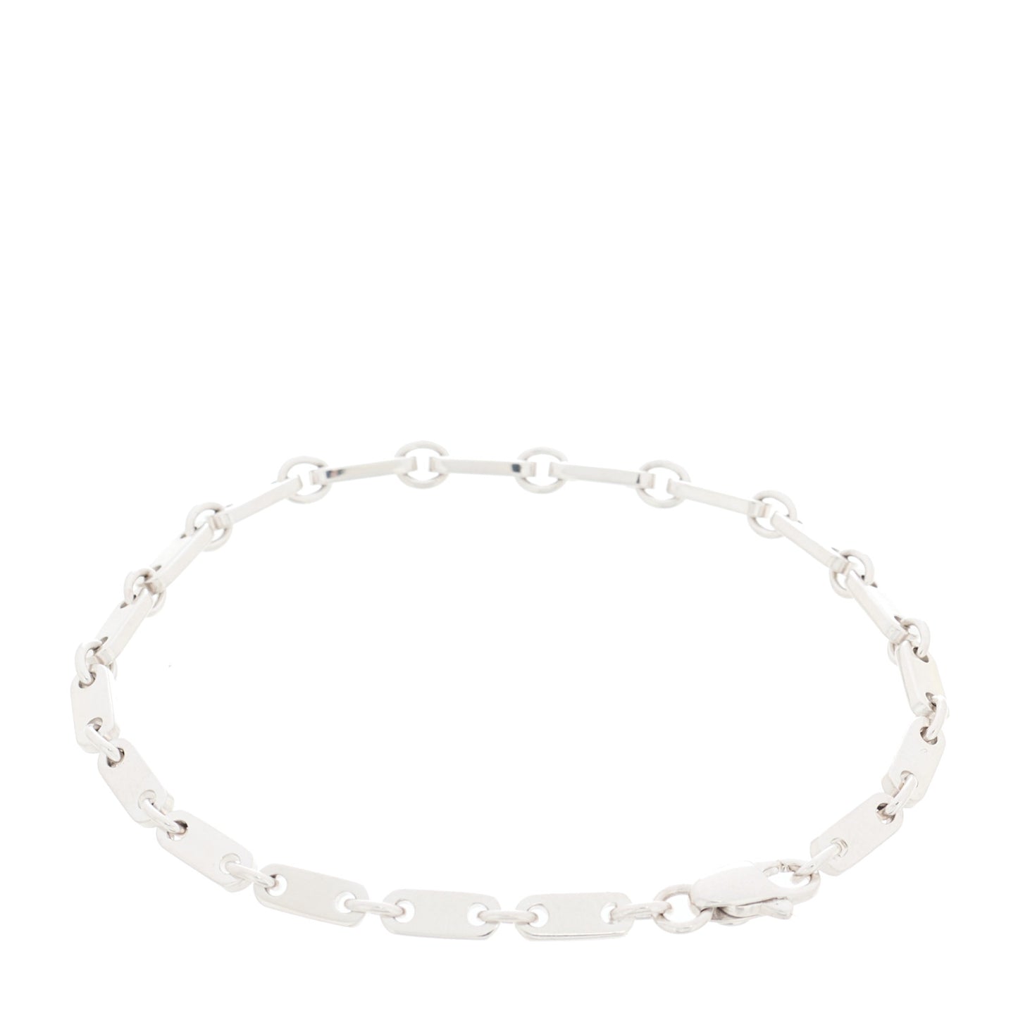 18K White Gold 3.5mm Fidelity Link Bracelet