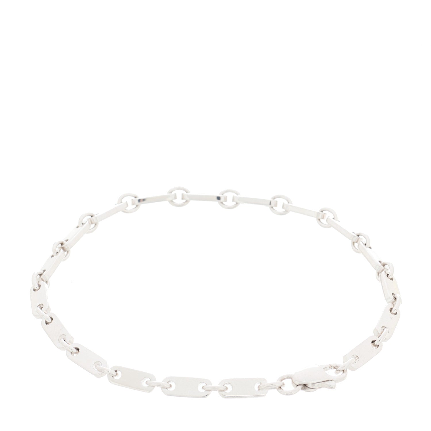 Cartier 18K White Gold 3.5mm Fidelity Link Bracelet 2 of 6