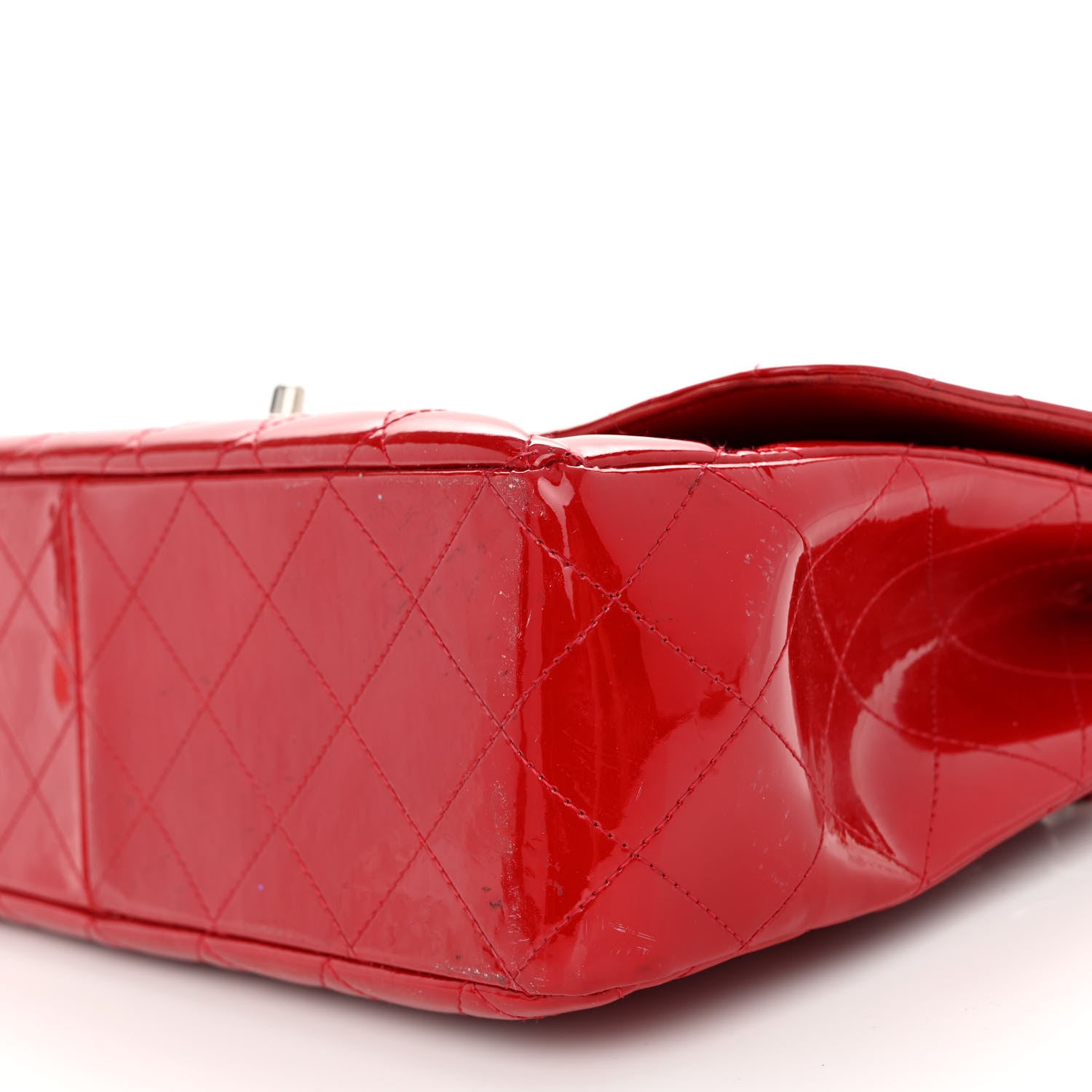 Chanel Patent Jumbo Single Flap Red 10 of 15
