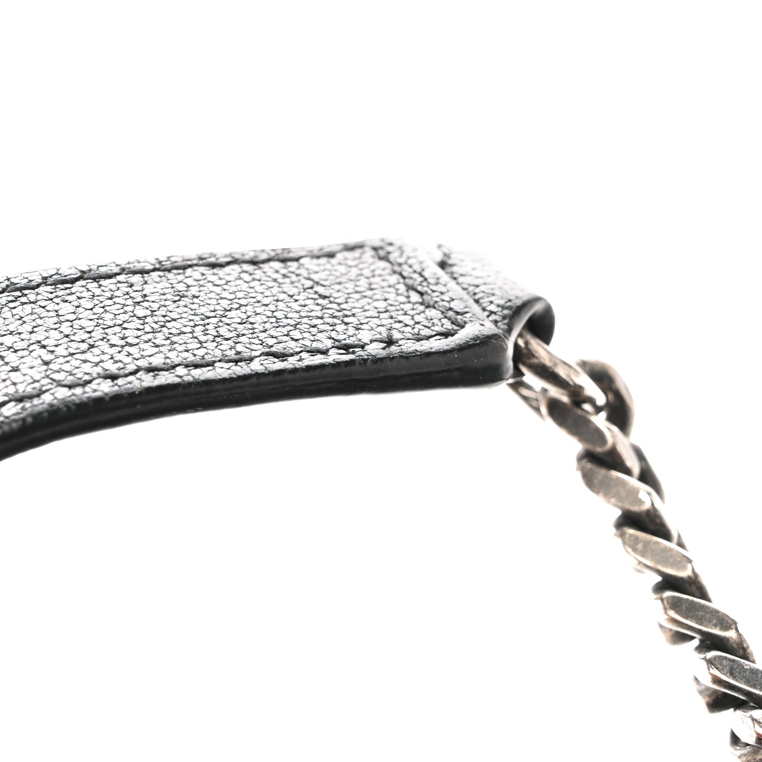 Saint Laurent Pebbled Lambskin Chevron Monogram Small Nolita Black 14 of 15