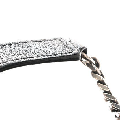 Saint Laurent Pebbled Lambskin Chevron Monogram Small Nolita Black 14 of 15