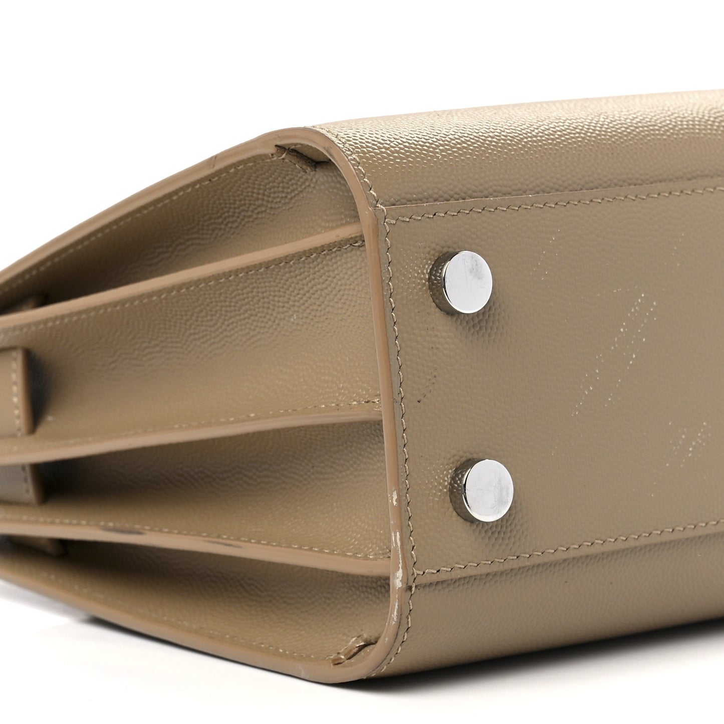 Grained Calfskin Nano Sac de Jour Dark Beige