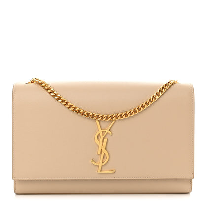 Saint Laurent Grain De Poudre Medium Monogram Kate Satchel Nude Powder 1 of 10