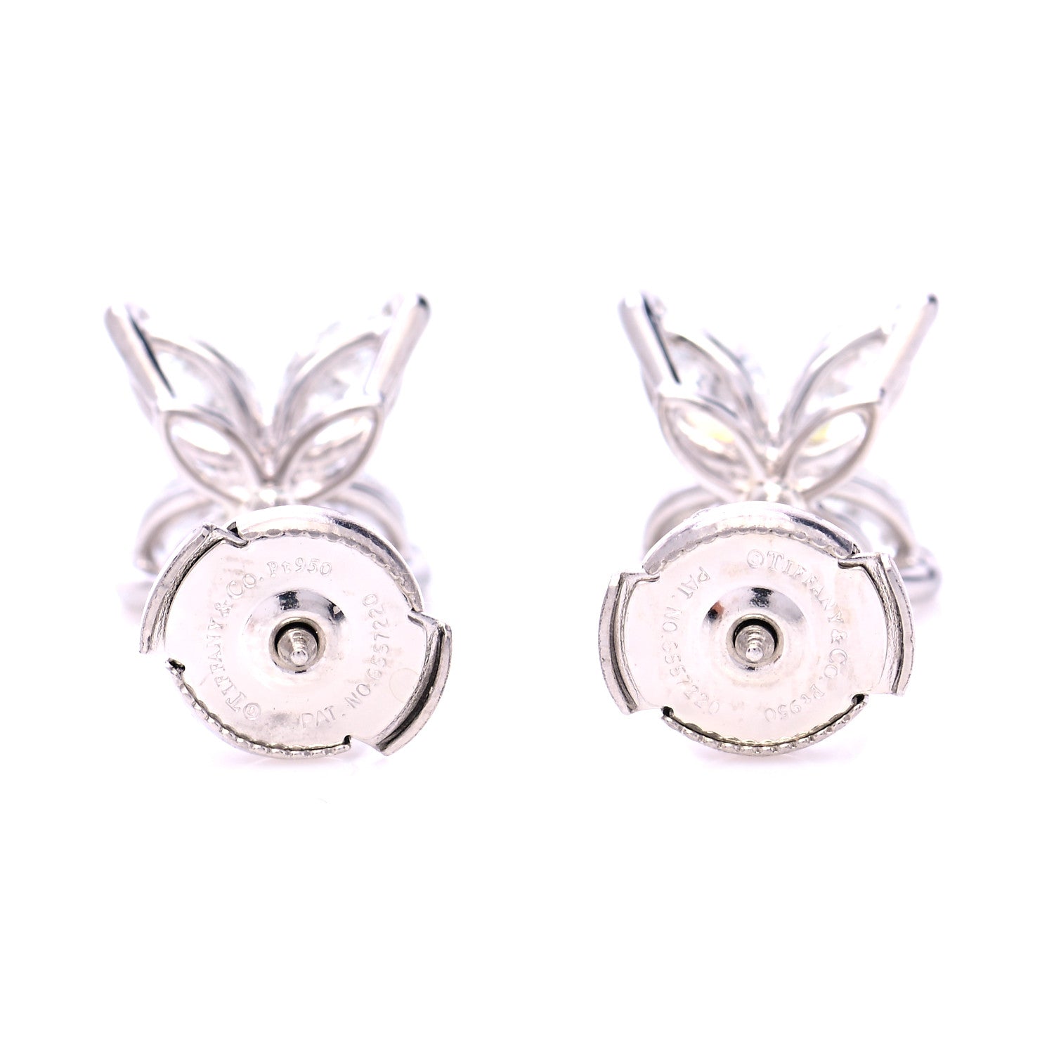 Tiffany Platinum Diamond Large Victoria Earrings 3 of 9